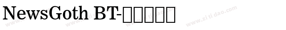 NewsGoth BT字体转换